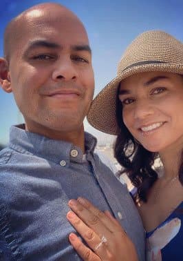 Tracy and Sadao in the sun, they met on Match dating app.